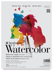 WATERCOLOR PAD STRATHMORE 9x12 inches 15 Sheets 90LB-190gr TAPE 25-109