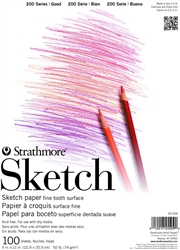 SKETCH PAD STRATHMORE 5.5x8.5 inches 100 sheets TAPE 25-505