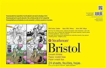 BRISTOL PAD STRATHMORE 11x17 inches 24 sheets 100LB 342-17