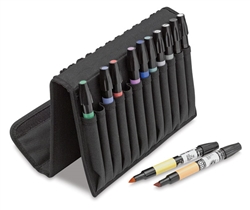 CHARTPAK BASIC 12 COLOR SET WITH FREE TRAVEL CASE ADSETBHTC