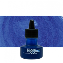 INK HIGGINS WATERPROOF PIGMENTED BLUE 1oz 44685