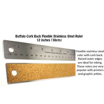 RULER STAINLESS STEEL 30cm BUFFALO 601