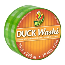 TAPE DUCK WASHI GREEN CHECK .75X240IN DK282681