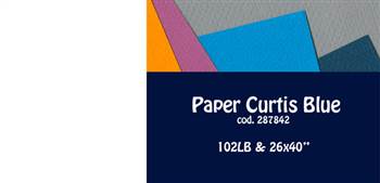 PAPER CURTIS BLUE 102LB 26X40 INCH 287842