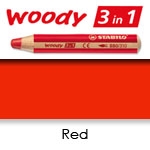 WATER SOLUBLE WAX PENCIL STABILO WOODY RED SW880-310
