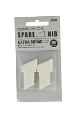 NIB FOR COPIC MARKERS EXTRA BROAD CHISEL 2 pack CMXTRABRDN