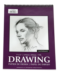 DRAWING PAD RICHESON 9x12 inches 30 sheets 75LB SPIRAL 100244