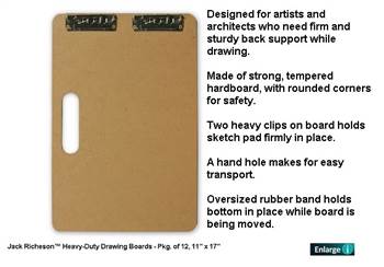 DRAWING BOARD 18x18 Inches Drawing Clip 400411