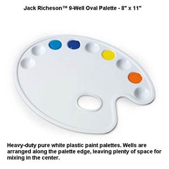 PALETTE 9 Well OVAL PLASTIC 101089