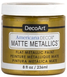 AMERICANA DECORE MATTE METALLIC 8OZ GOLD DPADMMT02-36