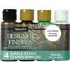 DecoArt Designer Finishes Acrylic Paint Pack 4/Pkg-Cast Bronze - DPDASK574-B