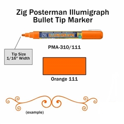 MARKER CHALK PAINT ILLUMIGRAPH FLUORESENT ORANGE ZIG 2MM ZGPMA-310111