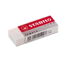 ERASER STABILO WHITE PLASTIC  VINYL1186