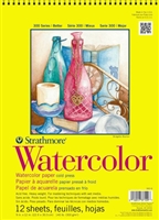 WATERCOLOR PAD STRATHMORE 9x12 INCH 12 SHEETS 140LB-300gr SPIRAL 360-9