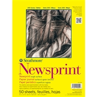 NEWSPRINT PAD STRATHMORE 300 SERIES ROUGH 9X12 50SH 307-809