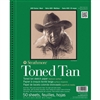 SKETCH PAD TONED TAN 9x12 inches 50 sheets 80LB STRATHMORE 412-9