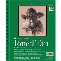 SKETCH PAD TONED TAN 9x12 inches 50 sheets 80LB STRATHMORE 412-9