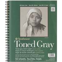 SKETCH PAD TONED GRAY 9x12 inches 50 sheets 80LB STRATHMORE 412-109