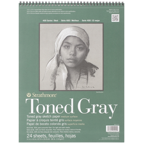 Strathmore 400 Toned Gray Mixed Media Pads 9 x 12 - The Art Store