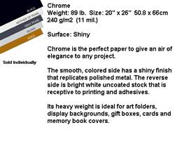 PAPER CHROME GRAY PEARL 19.5X26 452-6