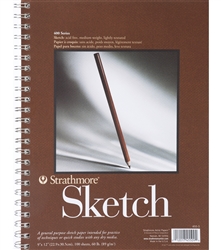 SKETCH PAD STRATHMORE 11x14 inches 50 sheets 60LB SPIRAL 455-11