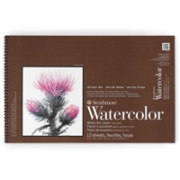 WATERCOLOR PAD STRATHMORE 12x18 INCH 12 SHEETS140LB-300GM SPIRAL 440-3