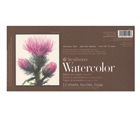 WATERCOLOR PAD STRATHMORE 6x12.5 INCH 12 SHEETS 140LB-300Gr SPIRAL 440-12