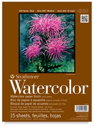 WATERCOLOR BLOCK 9x12 inches 15 Sheets 140LB-300gr Strathmore 472-9