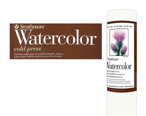 WATERCOLOR PAPER ROLL STRATHMORE 42 INCHES X10 YARDS 140LB-300GMS