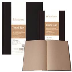 SOFTCOVER SKETCH PAD TONED TAN 5.5x8 inches 60 sheets 80LB STRATHMORE 481-5
