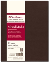 SOFTCOVER MIXED MEDIA PAD 7.75x9.75 inches 64 sheets 90LB STRATHMORE 567-7