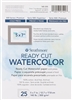 WATERCOLOR PAPER READY CUT 5x7 inches 140 LB-300gr COLD PRESS 25 SHEET PACK 140-205