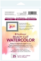 WATERCOLOR PAPER READY CUT 5x7 inches 140 LB-300gr2 HOT PRESSED 25 SHEET PACK 140-305