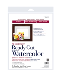 WATERCOLOR PAPER READY CUT 11X14 140 LB/300 g/m2 COLD PRESSED 6 SHEET PACK  140-211