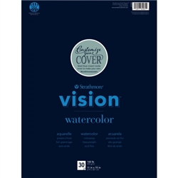WATERCOLOR PAD VISION 11x15 inches 30 Sheets 140LB-300gr COLD PRESS STRATHMORE 640-61
