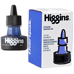 INK HIGGINS NON- WATERPROOF DYE BASED BLUE 1OZ 44108