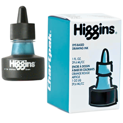 INK HIGGINS NON- WATERPROOF DYE BASED TURQOUISE  1oz 44109