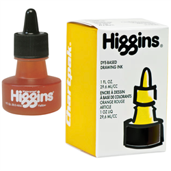 INK HIGGINS NON- WATERPROOF DYE BASED YELLOW 1OZ 44205