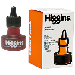 INK HIGGINS NON- WATERPROOF DYE BASED ORANGE 1OZ 44206
