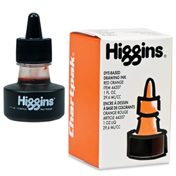 INK HIGGINS NON- WATERPROOF DYE BASED RED ORANGE 1oz 44207
