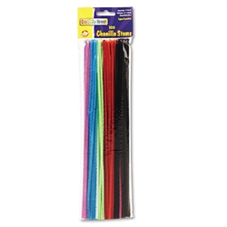 CHENILLE STEMS 12INCH ASRT COLORS 100 PACK CE7112-01