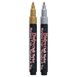 BISTRO CHALK MARKER SET 2PC METALLIC 482-2M - FINE TIP SET 048202M