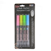 BISTRO CHALK MARKER SET 4PC FLOURESCENT 485-4A -  EXTRA FINE TIP SET A - 048504A