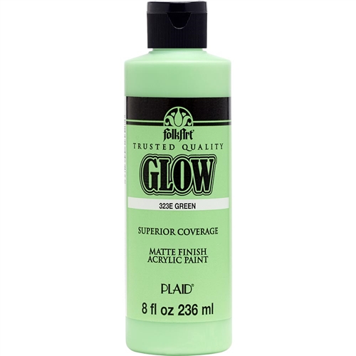 FolkArt Glow-in-the-Dark Acrylic Colors - Green 8 oz. - 323E