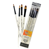 BRUSH SET RS255400005  - JUST FILBERTS 4PC SET - ACRYLIC OIL AND WATERCOLOR SIMMONS RS255400005