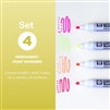 PENTOUCH OIL PAINT MARKER SET 4 NEON MEDIUM TIP SK42593-disc