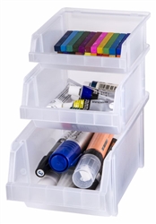ARTBIN STACKING BIN CLEAR 3 SIZES PK AB6863AG
