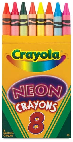  Crayola; Dry-Erase Neon Crayons; Art Tools; 8 Count