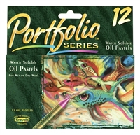 OIL PASTEL SET PORTFOLIO 12 WATERSOLUABLE CX52-3612