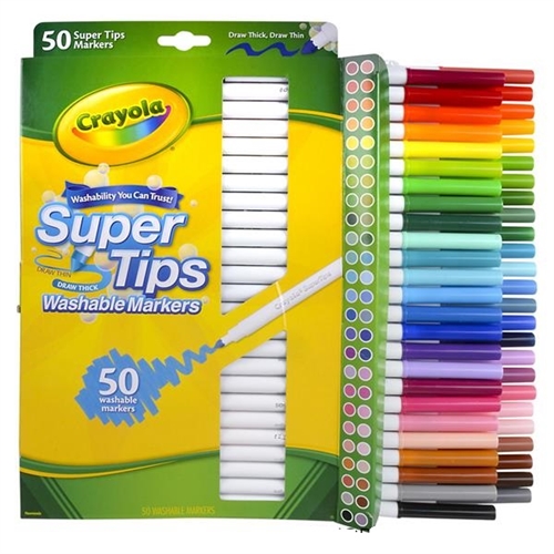 Crayola 50 Count Super Tip Markers Set